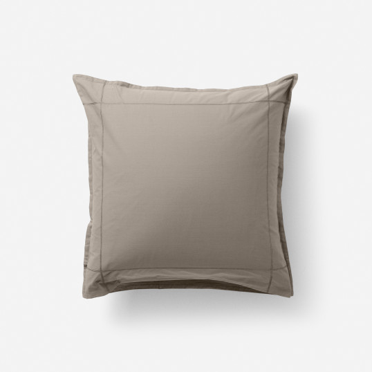 Neo Percale Cotton Square Pillowcase in Linen