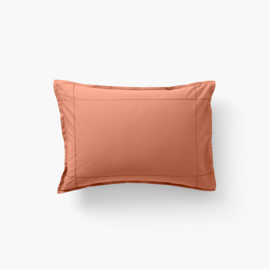 Neo terracotta cotton percale rectangular pillowcase