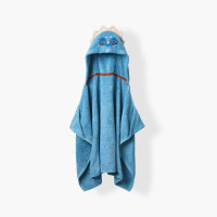 Drap de douche à capuche Dinoful Bleu Celeste