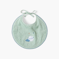 Mini bavoir coton bio Bienvenue amande
