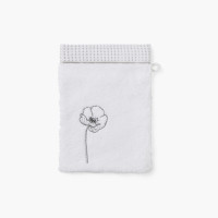 Ephelia white cotton and bamboo viscose washcloth