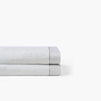 Serviette de toilette coton et viscose de bambou Ephelia blanc