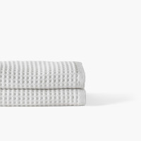 Drap de bain coton bio Quadro blanc