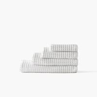 Parure de bain coton bio Quadro blanc