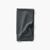 Serviette de toilette bouclette de coton biologique Source fusain