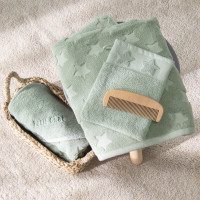 Parure de bain coton Monjour eucalyptus
