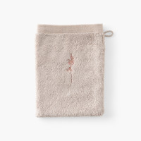 Aura taupe cotton and bamboo viscose washcloth