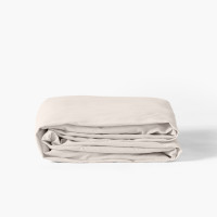 Drap housse pur coton lavé biologique Souffle vanille