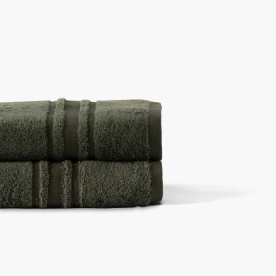 Lola II khaki green cotton bath sheet