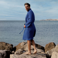 Men's bathrobe La Perle Cobalt