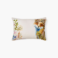 Rectangular reversible organic cotton pillow case Vulpini child