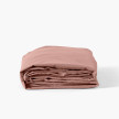 Drap housse coton lavé Songe rose cendré