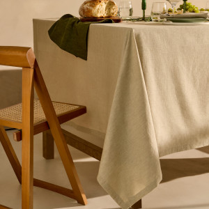 Parure linge de table Signature grège