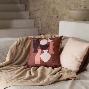 Housse de coussin Safi terre cuite