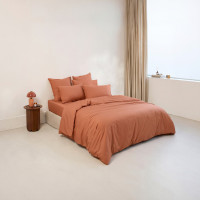 Housse de couette percale de coton Neo tomette