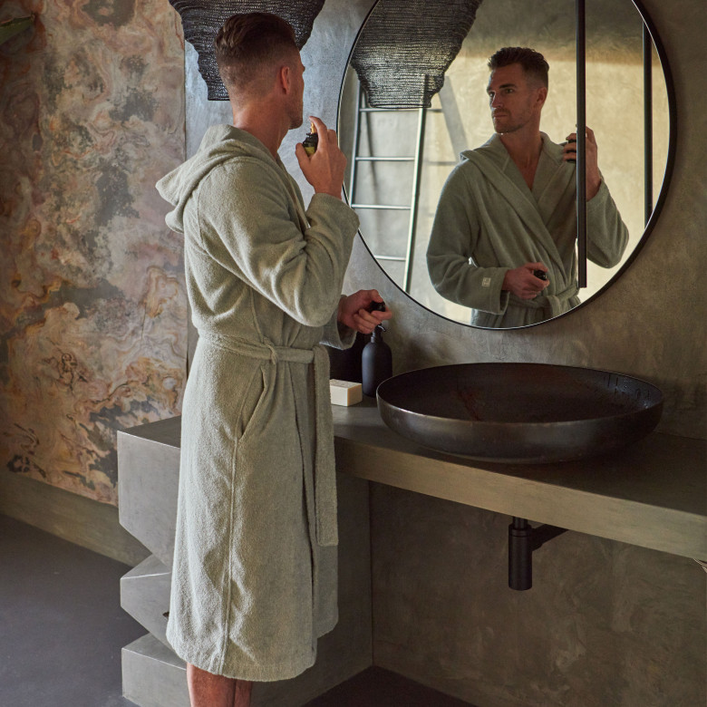 coton bio peignoir homme sortie de bain
