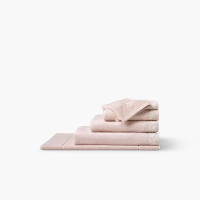 Parure de bain coton et lyocell Opalys blush