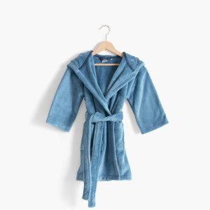 Children's dressing gown fleece Happyful Celestial Blue