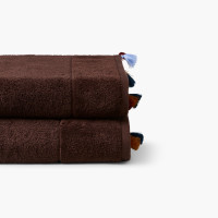 Serviette de toilette coton Amara chocolat