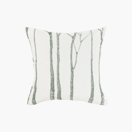 Monarbre reversible square pillow case in washed organic cotton percale