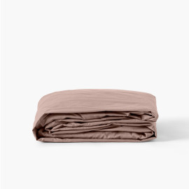 Neo taupe cotton percale fitted sheet