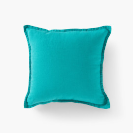 Mint Songe washed linen cushion cover