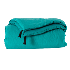 Linen and washed cotton eiderdown Songe menthe