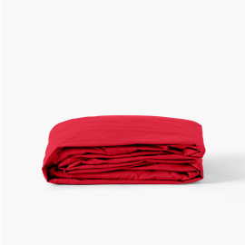Fitted sheet red Neo in cotton percale