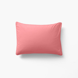 Rectangular pillow case in pure organic washed cotton Souffle pétale