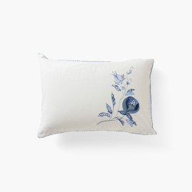 Rectangular pillow case in washed linen and cotton Madeleine