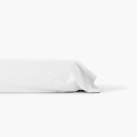 Neo Percale Cotton Bolster Case in White