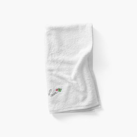 Eloges white cotton and bamboo viscose bath towel