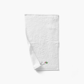Eloges white cotton and bamboo viscose guest towel