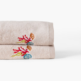 Récif sand cotton bath towel