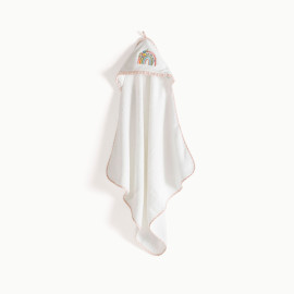 Rêve d&apos;or organic cotton bath cape white