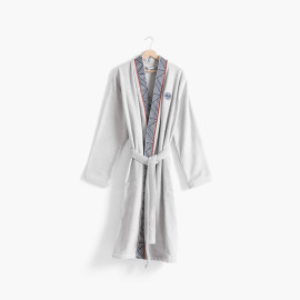Roland-Garros men&apos;s cotton bathrobe with kimono collar 2023