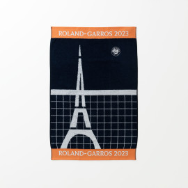 Roland-Garros 2023 navy organic cotton beach towel