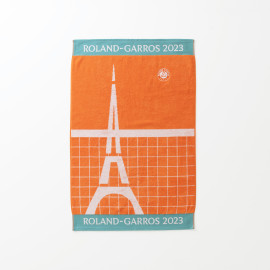 Serviette de plage joueur•se coton bio Roland-Garros 2023 terre battue