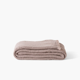 Mélodie taupe cotton honeycomb bedspread
