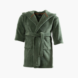 Dinotopi leaf green fleece hooded children&apos;s dressing gown