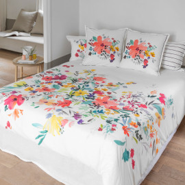 Ode Flower Printed Cotton Percale Duvet Cover