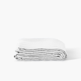 Songe Washed Linen Fitted Sheet in White