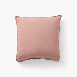 Songe ash pink square pillowcase in washed linen
