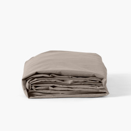 Fitted sheet washed cotton Songe grège