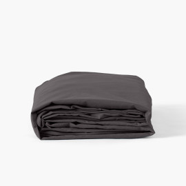 Fitted sheet washed cotton Songe charcoal