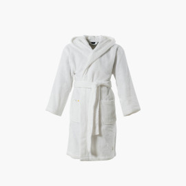 Children&apos;s bathrobe in organic cotton bouclette Cocon white