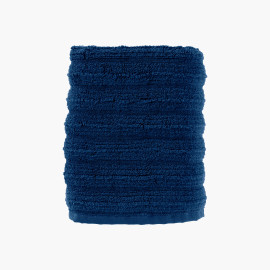Plain textured fluffy cotton towel Le lac bleu stone