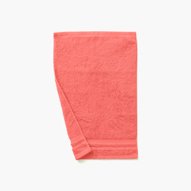 Lola II coral cotton guest towel