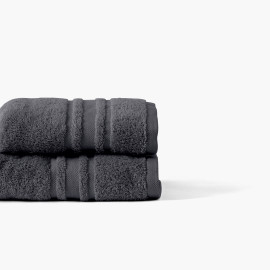 Lola II slate cotton bath towel