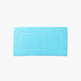 Lola II turquoise cotton bath mat